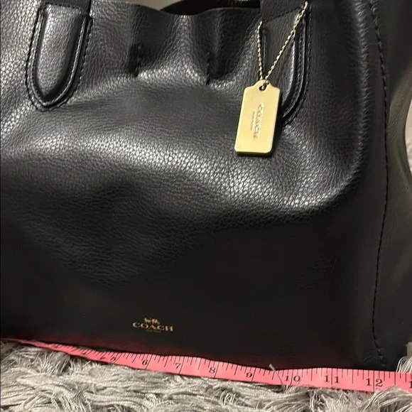 Coach Black Leather Tote Bag - Picture 6 of 12